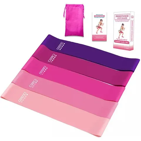Thuis workout weerstandsbanden 5-pack roze – afbeelding 1