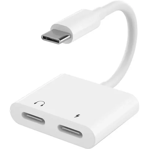 USB-C-adapter voor hoofdtelefoon en oplader – afbeelding 1