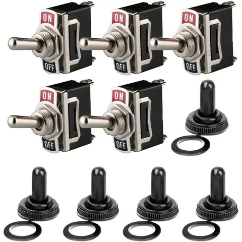 2-snelheidstuimelschakelaar met waterdichte dop (5-pack) – afbeelding 1