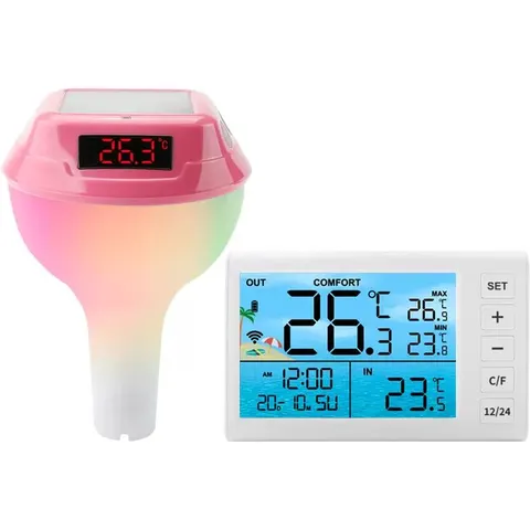 INF Schwimmendes Poolthermometer mit LED-Anzeige, TS-PL01 – Bild 1