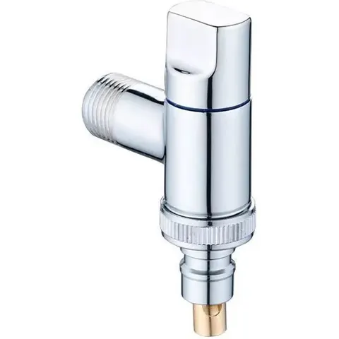 INF Mini Waschmaschinenhahn - Edelstahl Silber – Bild 1
