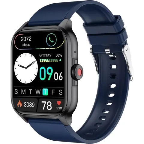 INF Smartwatch mit Herzfrequenz, Blutdruck, Blutsauerstoff, Schrittzähler Schwarz – Bild 1