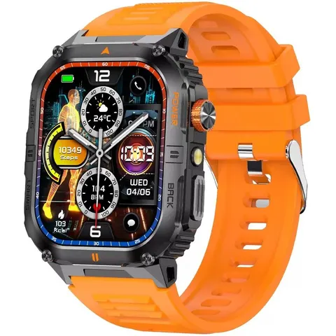 INF Multifunktionale Smartwatch mit Gesundheitsüberwachung & Bluetooth-Anruffunktionen Orange – Bild 1