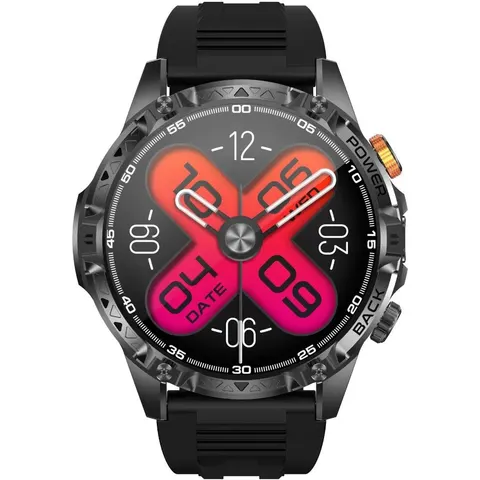 INF Multifunktionale Smartwatch mit Herzfrequenz-, Blutsauerstoff- und Schlafüberwachung - IP68 Wasserdicht Schwarz – Bild 1
