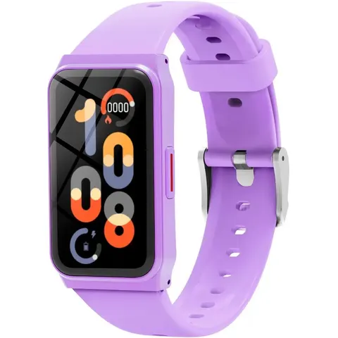 INF Multifunktionale Smartwatch mit Herzfrequenz- und Blutsauerstoffüberwachung, kompatibel mit der Hry Fine App Violett – Bild 1