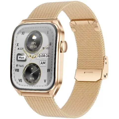 INF Multifunktionale Smartwatch mit AMOLED-Display, Bluetooth-Anrufen und Gesundheitsüberwachung Rosa – Bild 1