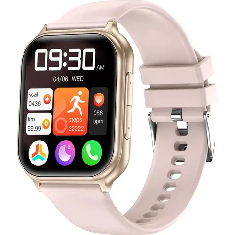 INF Multifunktionale Smartwatch mit Gesundheitsüberwachung und Bluetooth-Anrufunterstützung Rosa – Bild 1