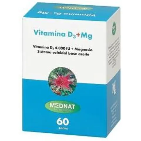 Mednat Nutrición Vitamina D3 + Magnesio 60 Perlas – imagen 1