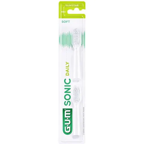 Gum Sonic Daily Brush Refills 2 Units White – image 1