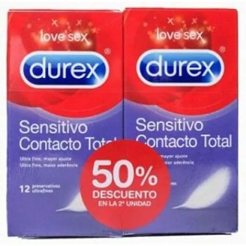 Durex profilactico contacto total 2x12ud – imagen 1