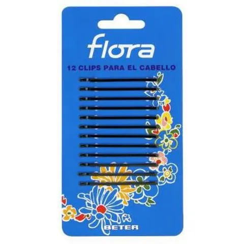 Beter 12 Haarspangen Flora Schwarz – Bild 1