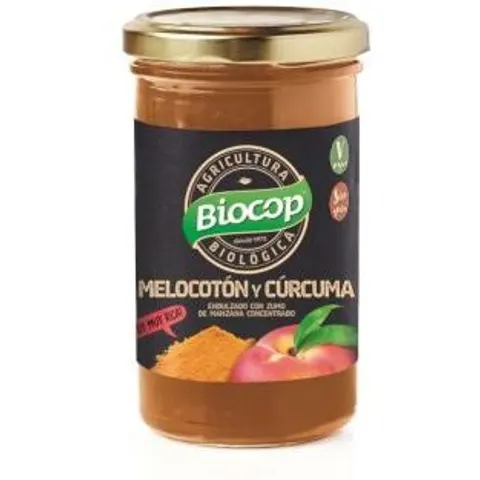 Biocop Compota de Melocotón y Cúrcuma 280 gr – imagen 1