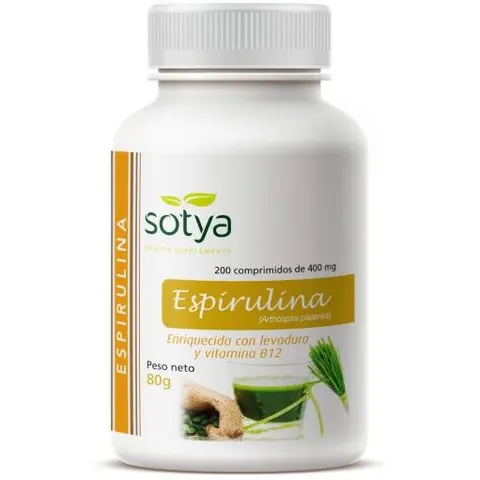 Sotya Espirulina 400 mg 200 Tabs – imagen 1