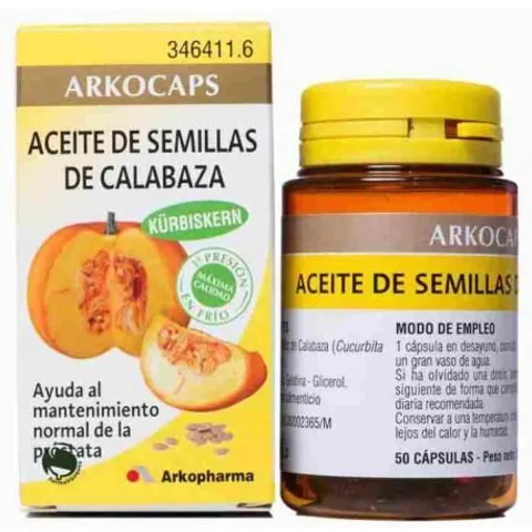 Arkopharma Arkocaps Aceite Calabaza 50 Cápsulas – imagen 1