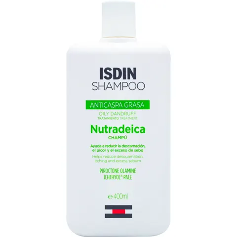 Isdin Nutradeica Champú Anticaspa Grasa 400 ml – imagen 1