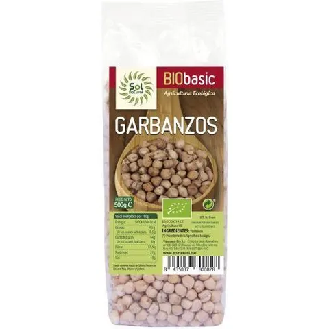 Sol Natural Garbanzos Bio 500 gr 500 gr – imagen 1