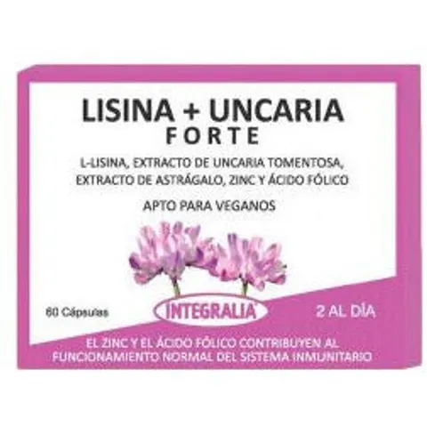Integralia lisina + uncaria forte 60cap. – imagen 1