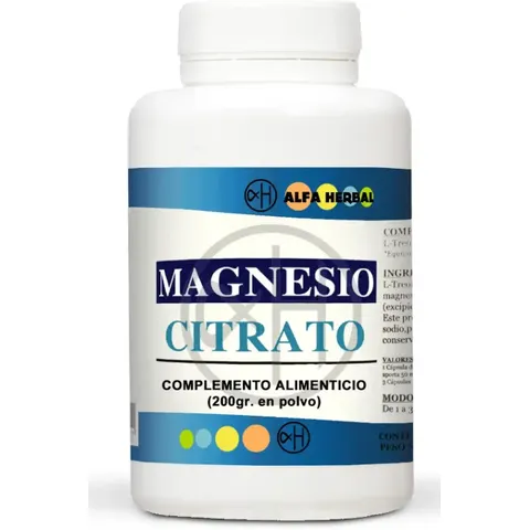 Alfa Herbal Magnesiumcitratpulver 200 gr – Bild 1