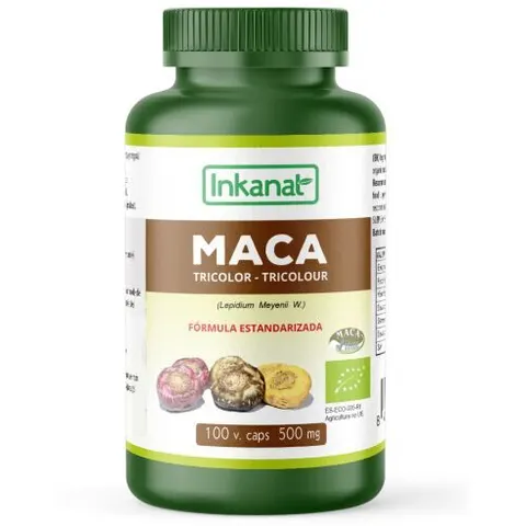 Inkanat Maca Tricolor Bio 100 Cápsulas – imagen 1