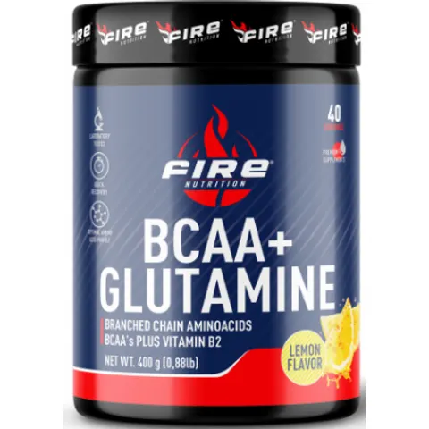 Fire nutrition bcaa + glutamine limon 400 gr – imagen 1