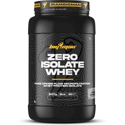 Bigman zero whey protein isolate 910gr 2 lbs choco blanco – imagen 1