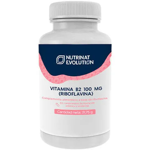 Nutrinat evolution vitamina b2 100mg (riboflavina) 60comp. – imagen 1