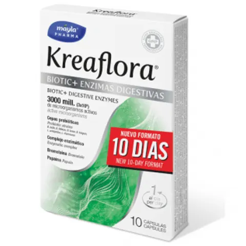 Mayla Pharma Kreaflora Biotic+ Enzimas Digestivas 10 Cápsulas – imagen 1