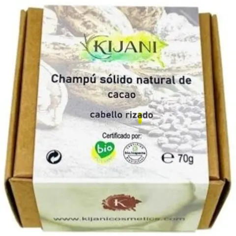 Kijani champu solido cabello rizado cacao 70gr – imagen 1