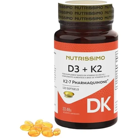 Nutrissimo d3 k2 2000ui pharmaquinone k2-t 120 cap – imagen 1