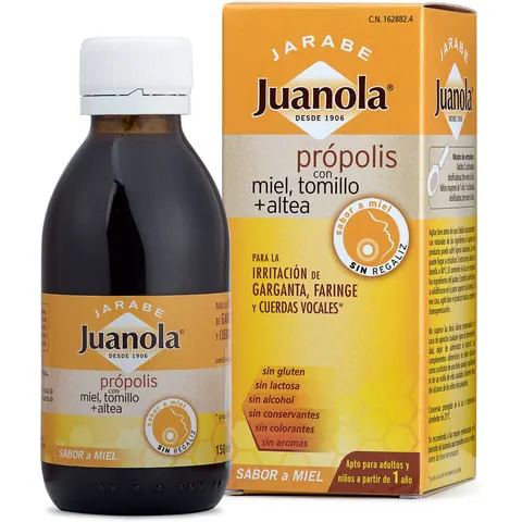 Juanola propolis miel tomillo altea jarabe 150ml. – imagen 1