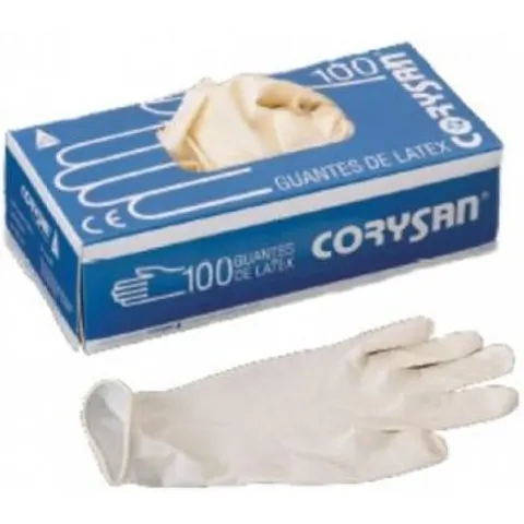 Corysan Guante Latex 100 U Med – imagen 1