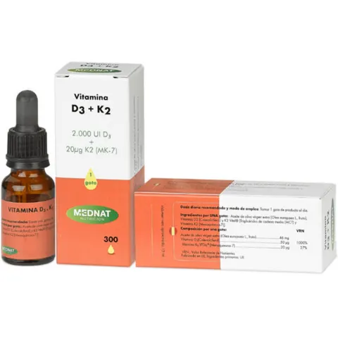 Mednat Nutrición Vitamina D3+K2 Gotas 15 ml – imagen 1