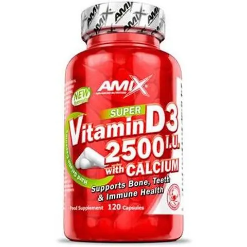 Amix vitamina d3 2500 i.u + calcio 120 caps – imagen 1