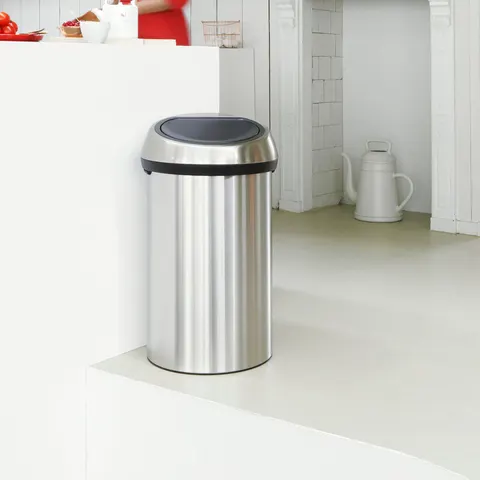Brabantia 60 Litre Touch Top Bin - Steel – image 1