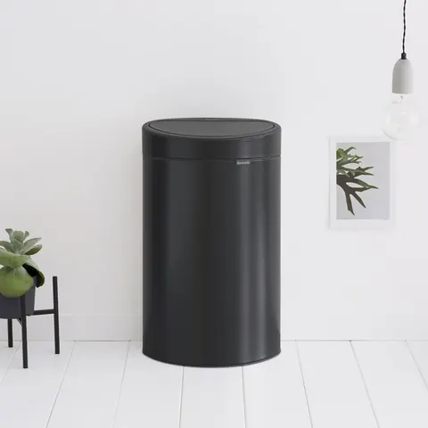 Brabantia Touch Bin New Recycle 40L Matt Black – image 1