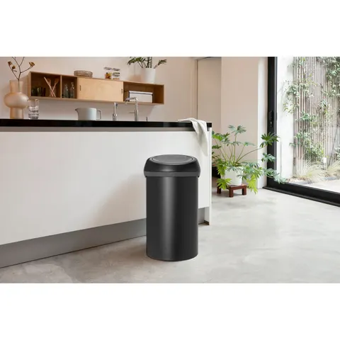 Brabantia Touch Bin, 60L - Mineral Moonlight Black Mülleimer – Bild 1