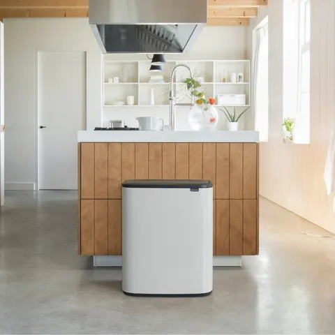 Brabantia Bo 60 Litre Touch Top Bin - White – image 1