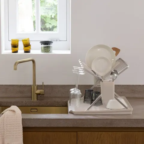 Brabantia SinkSide Large Foldable Dish Drying Rack - Soft Beige – image 1