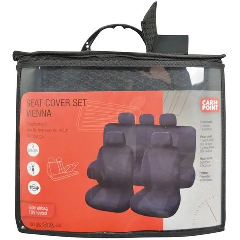 CARPOINT 0310356 Couverture de siège couleur noir – image 1