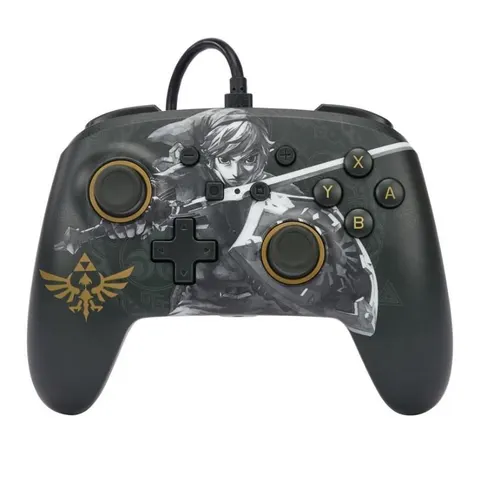 PowerA Geavanceerde Bedrade Gamecontroller voor Nintendo Switch - Battle-Ready Link - Legend of Zelda - Zwart – afbeelding 1