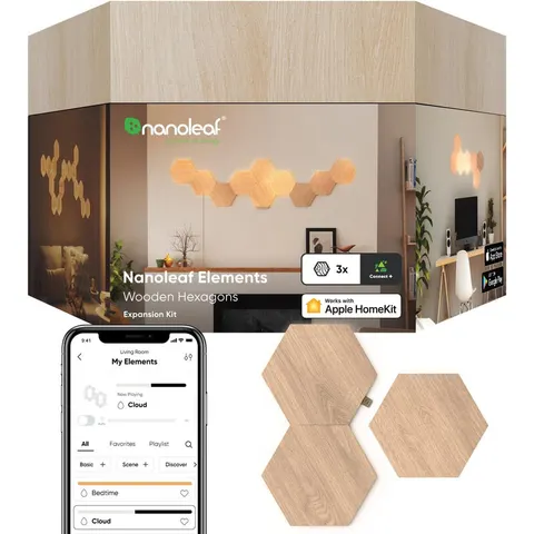 Nanoleaf Elements Wood Look Hexagons – 701661 – Bild 1