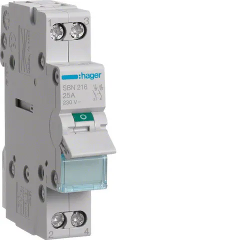 Hager SBN Inbouwschakelaar Modulair - SBN216 - E2SGT – afbeelding 1