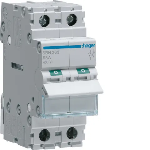 Hager modulaire schakelaar 2P 63A 400V - SBN263 – afbeelding 1