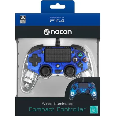 Nacon Compact Official Licensed Bedrade LED Controller - PS4 - Blauw – afbeelding 1