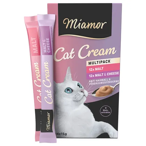 Miamor Cat Snack Creme de Malte e Malte e Queijo - Multibox - 24 x 16 g – imagen 1