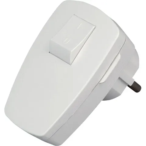 Kopp Winkelstecker mit Schalter Arktisweiß - 170402006 – Bild 1