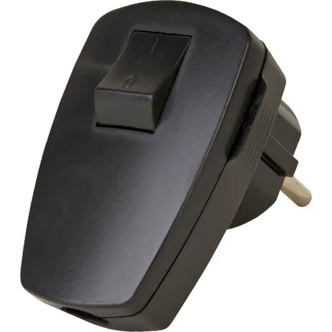 Kopp Schalterstecker mit Erdungssystem schwarz - 1704.0500.9 – Bild 1