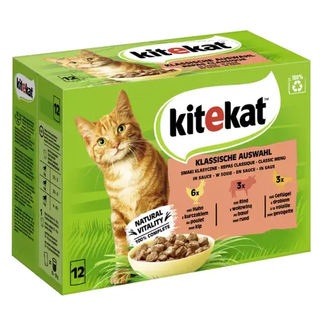 Kitekat Multipack Sélection classique en sauce 12 x 85 g – image 1