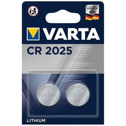 Batterij VARTA knoopcel 2x CR2025 lithium – afbeelding 1