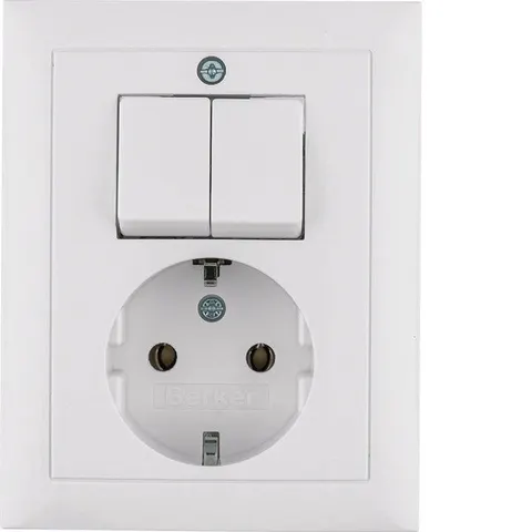 Hager Berker S Combinatie schakelaar/wcd – afbeelding 1